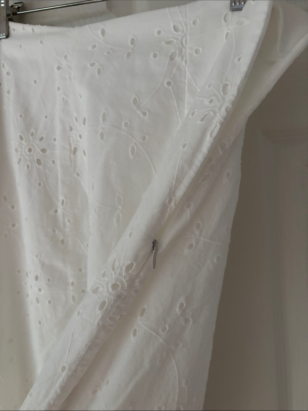 6. Adiva Eyelet White Tiered A-Line Skirt - Picture 11 of 13